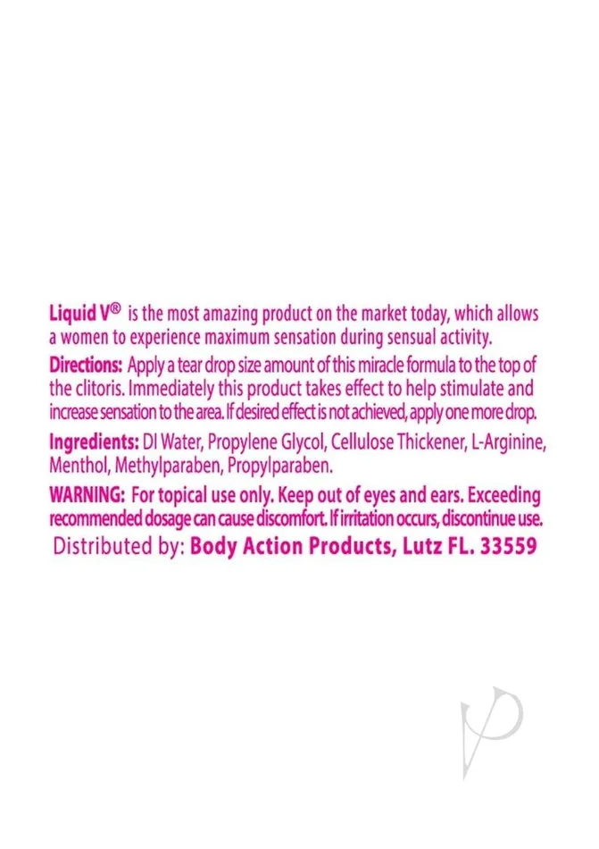 Enhancers Liquid V Stimulating Gel For Women 5oz Liquid V Enhancers Liquid V Stimulating Gel For Women 5oz Liquid V