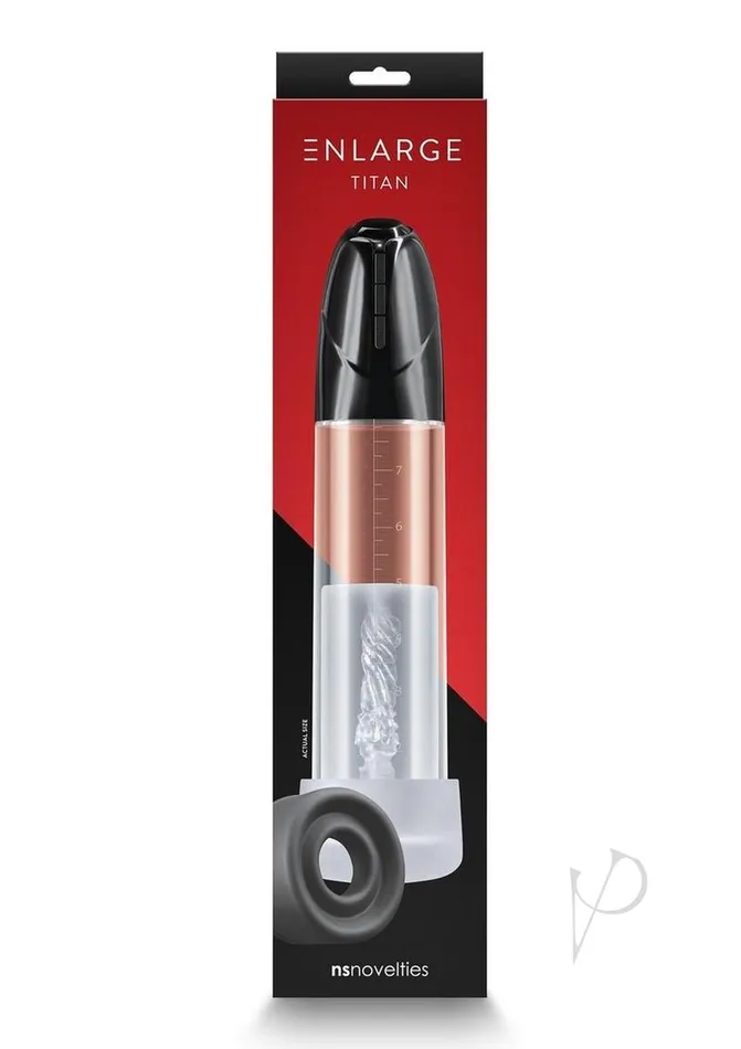 Enlarge Male Sex Toys Enlarge Titan Rechargeable Penis Pump BlackClear