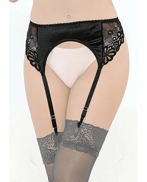 Escante Anal Satin Lace Garterbelt Black XL Escante Anal Satin Lace Garterbelt Black XL
