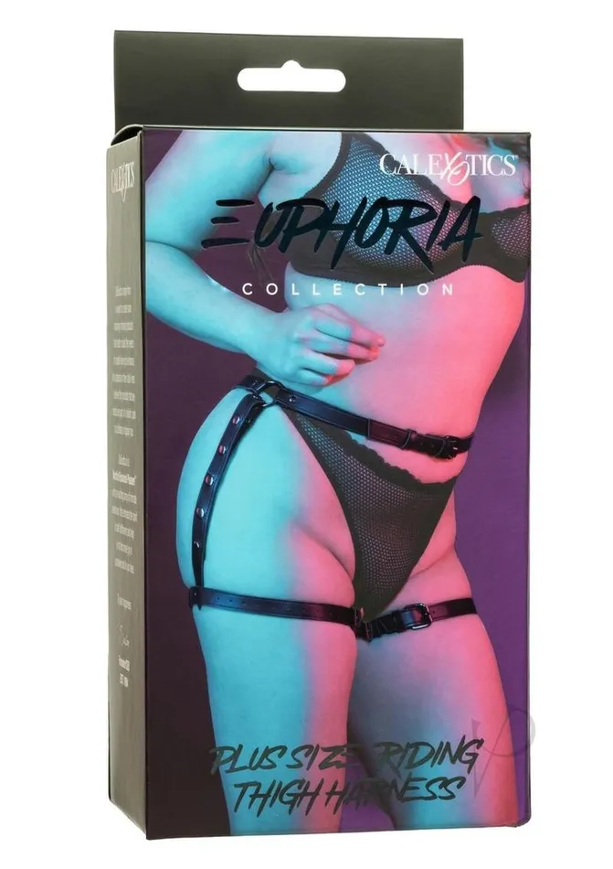 Euphoria Plus Size Euphoria Collection Riding Thigh Harness Plus Size Black