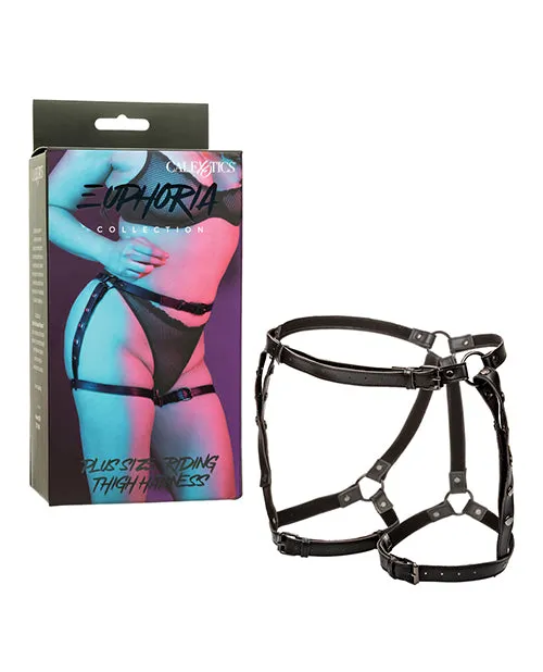 Euphoria Plus Size Euphoria Collection Riding Thigh Harness Plus Size Black