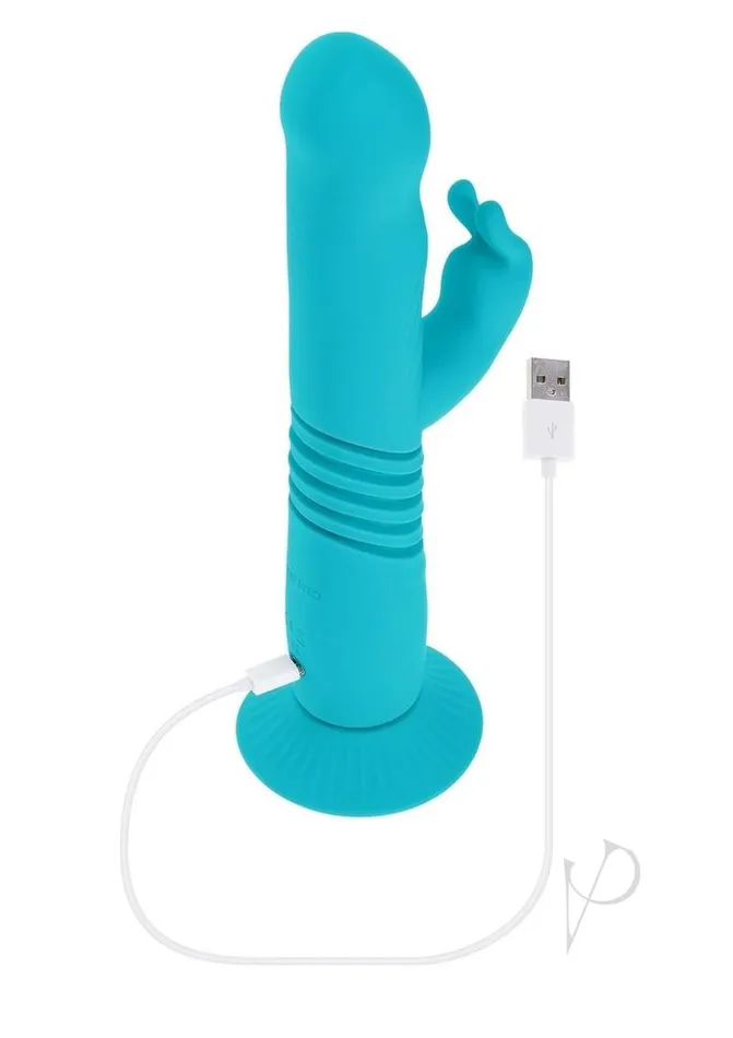 Evolved Female Sex Toys Bunny Hop Rechargeable Silicone Throbbing Rabbit Vibrator Blue Evolved Female Sex Toys Bunny Hop Rechargeable Silicone Throbbing Rabbit Vibrator Blue