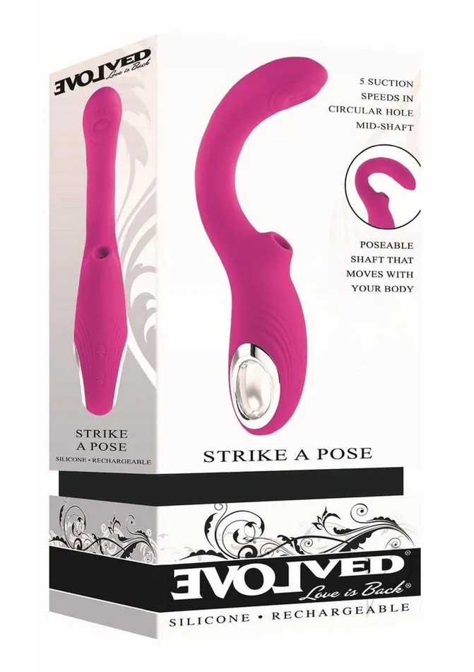 Evolved Female Sex Toys Strike a Pose Rechargeable Silicone Dual Stimulating Vibrator Red Evolved Female Sex Toys Strike a Pose Rechargeable Silicone Dual Stimulating Vibrator Red