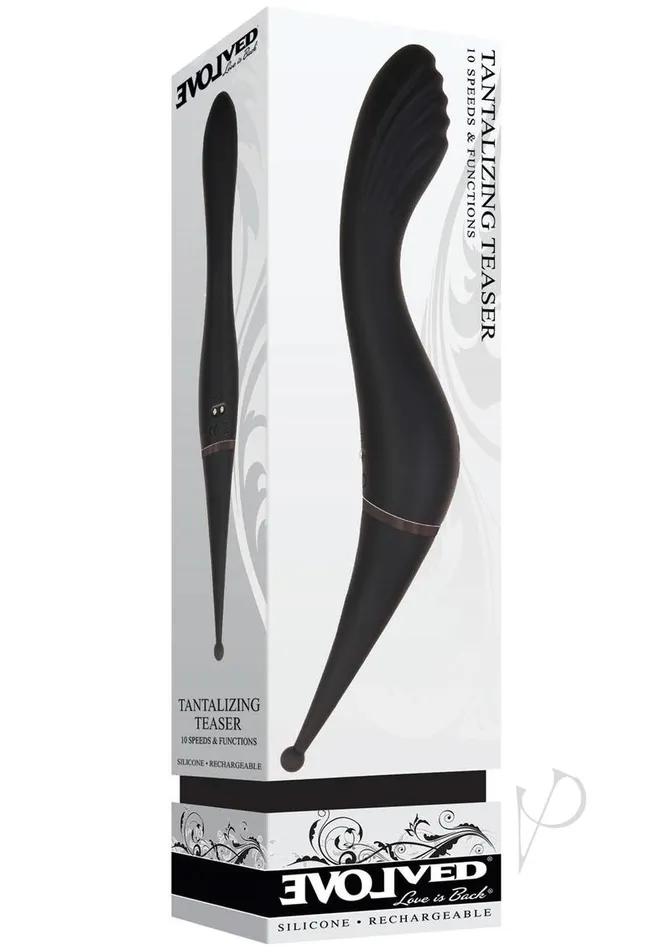 Evolved Female Sex Toys Tantalizing Teaser Rechargeable Silicone Dual End Vibrator Black Evolved Female Sex Toys Tantalizing Teaser Rechargeable Silicone Dual End Vibrator Black