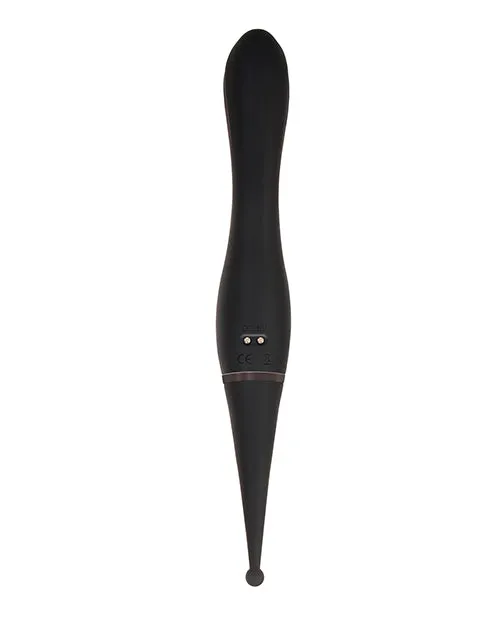 Evolved Female Sex Toys Tantalizing Teaser Rechargeable Silicone Dual End Vibrator Black