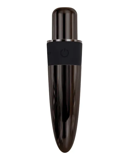 Evolved Female Sex Toys Tiny Treasures Silicone Rechargeable Vibrator with Multiple Attachments Black