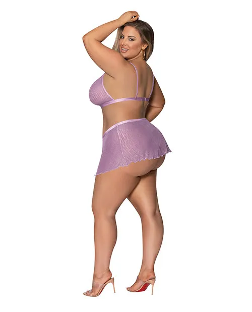 Exposed Male Sex Toys Girl Next Door Strappy Bralette wFlirty Thong Skirt Lilac 2XL Exposed Male Sex Toys Girl Next Door Strappy Bralette wFlirty Thong Skirt Lilac 2XL