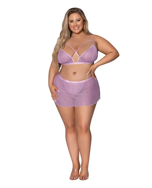 Exposed Male Sex Toys Girl Next Door Strappy Bralette wFlirty Thong Skirt Lilac 2XL Exposed Male Sex Toys Girl Next Door Strappy Bralette wFlirty Thong Skirt Lilac 2XL