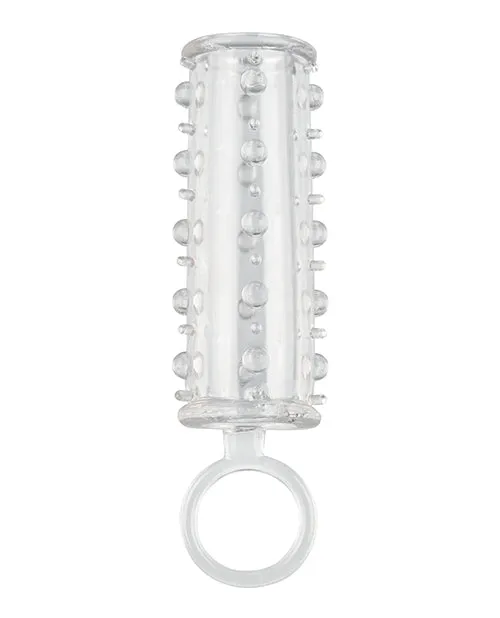 Extensions Sensation Enhancer Penis Sleeve with Scrotum Support Clear Male Sex Toys