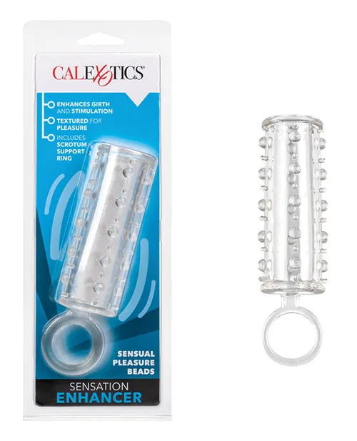 Extensions Sensation Enhancer Penis Sleeve with Scrotum Support Clear Male Sex Toys
