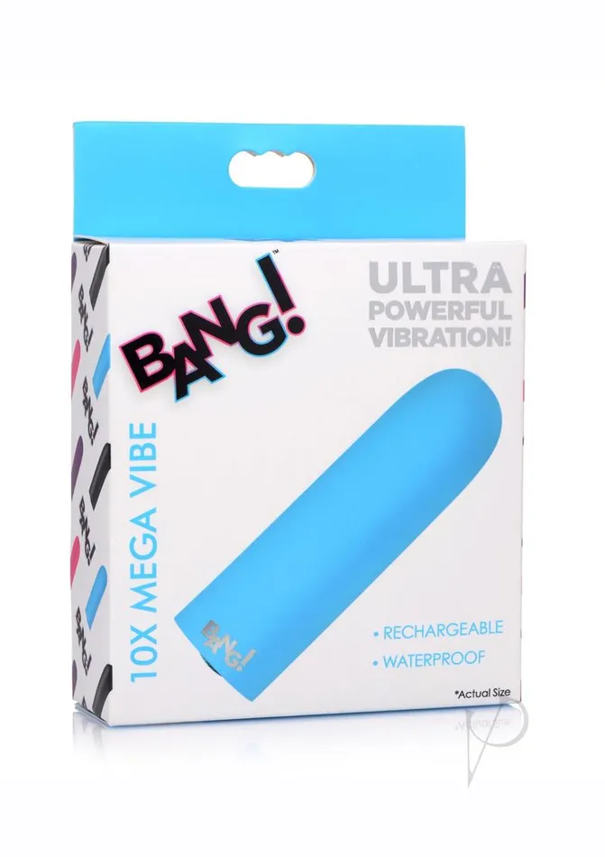 Female Sex Toys Bang 10X Rechargeable Vibrating Bullet Blue Bang
