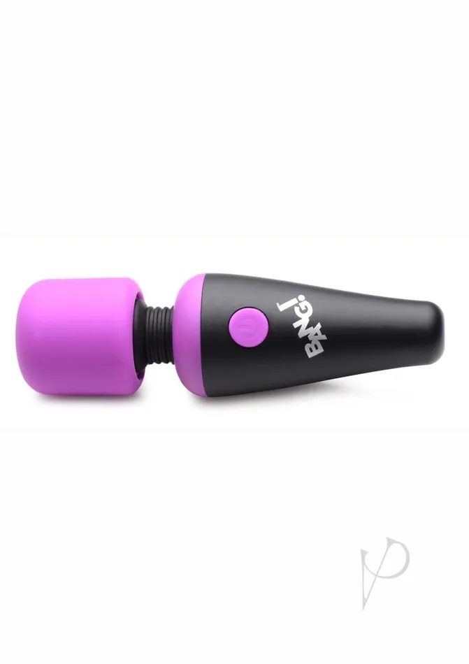 Female Sex Toys Bang 10X Vibrating Mini Rechargeable Silicone Wand Massager Purple Bang