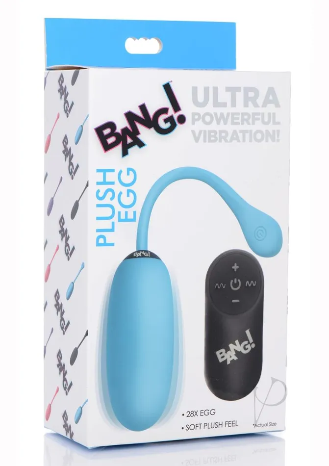 Female Sex Toys Bang Bang 28x Plush Silicone Rechargeable Egg with Remote Control Blue Female Sex Toys Bang Bang 28x Plush Silicone Rechargeable Egg with Remote Control Blue