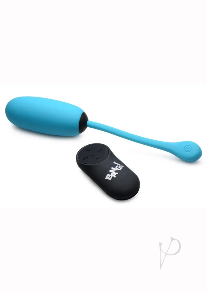 Female Sex Toys Bang Bang 28x Plush Silicone Rechargeable Egg with Remote Control Blue