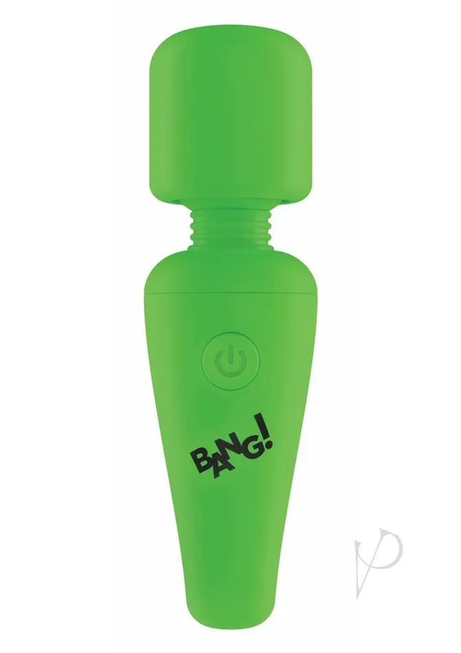 Female Sex Toys Bang Bang Glow in the Dark Rechargeable Silicone Mini Wand Green