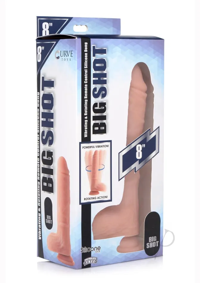 Female Sex Toys Big Shot Big Shot Silicone Vibrating and Twirling Remote Control Rechargeable Dildo with Balls 8in Vanilla Female Sex Toys Big Shot Big Shot Silicone Vibrating and Twirling Remote Control Rechargeable Dildo with Balls 8in Vanilla
