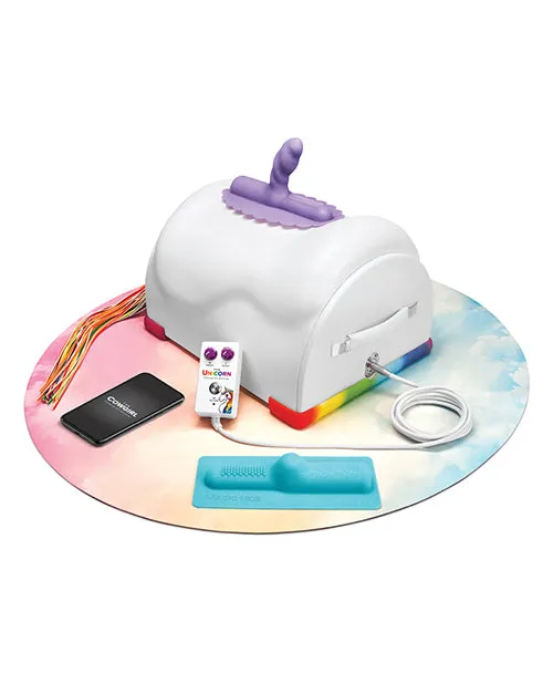 Female Sex Toys Cowgirl Cowgirl Unicorn Premium Silicone Riding Sex Machine White
