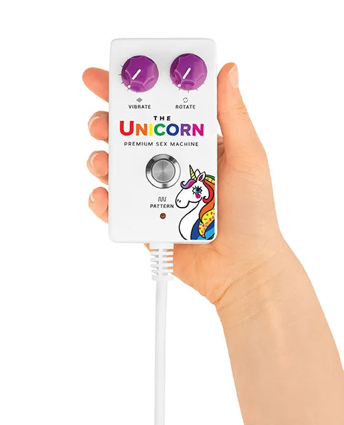 Female Sex Toys Cowgirl Cowgirl Unicorn Premium Silicone Riding Sex Machine White