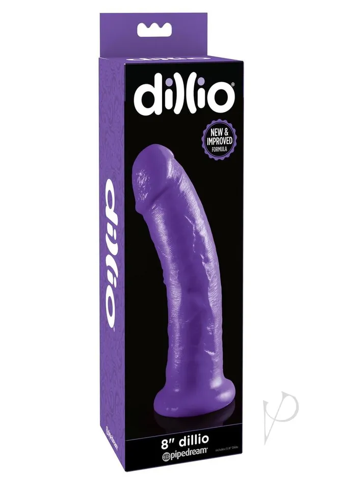 Female Sex Toys Dillio Realistic Dildo 8in Purple Dillio