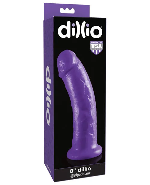 Female Sex Toys Dillio Realistic Dildo 8in Purple Dillio