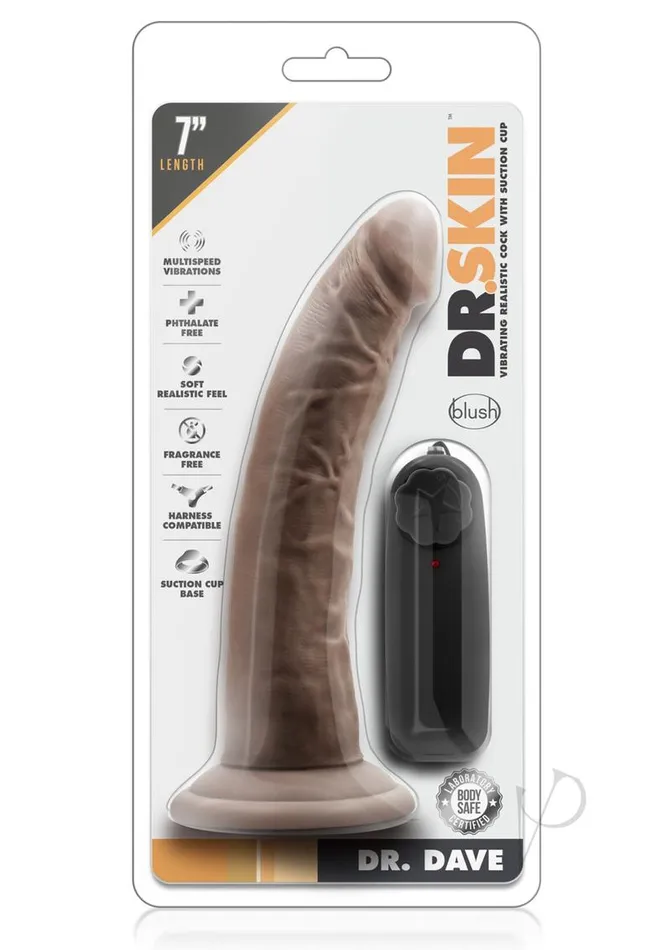 Female Sex Toys Dr Skin Dr Skin Silver Collection Dr Dave Vibrating Dildo with Suction Cup and Wired Remote Control 7in Chocolate Female Sex Toys Dr Skin Dr Skin Silver Collection Dr Dave Vibrating Dildo with Suction Cup and Wired Remote Control 7in Chocolate