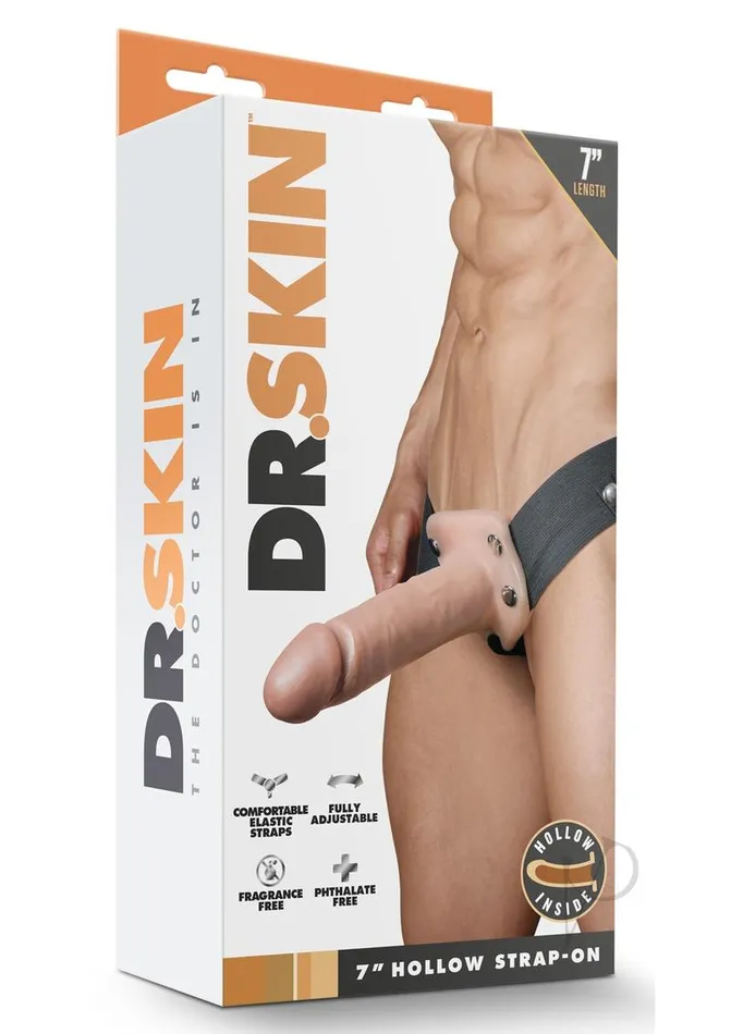 Female Sex Toys Dr Skin Dr Skin Silver Collection Hollow StrapOn with Dildo 7in Vanilla Female Sex Toys Dr Skin Dr Skin Silver Collection Hollow StrapOn with Dildo 7in Vanilla