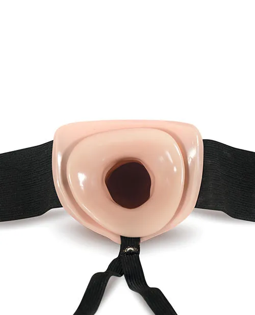 Female Sex Toys Dr Skin Dr Skin Silver Collection Hollow StrapOn with Dildo 7in Vanilla Female Sex Toys Dr Skin Dr Skin Silver Collection Hollow StrapOn with Dildo 7in Vanilla