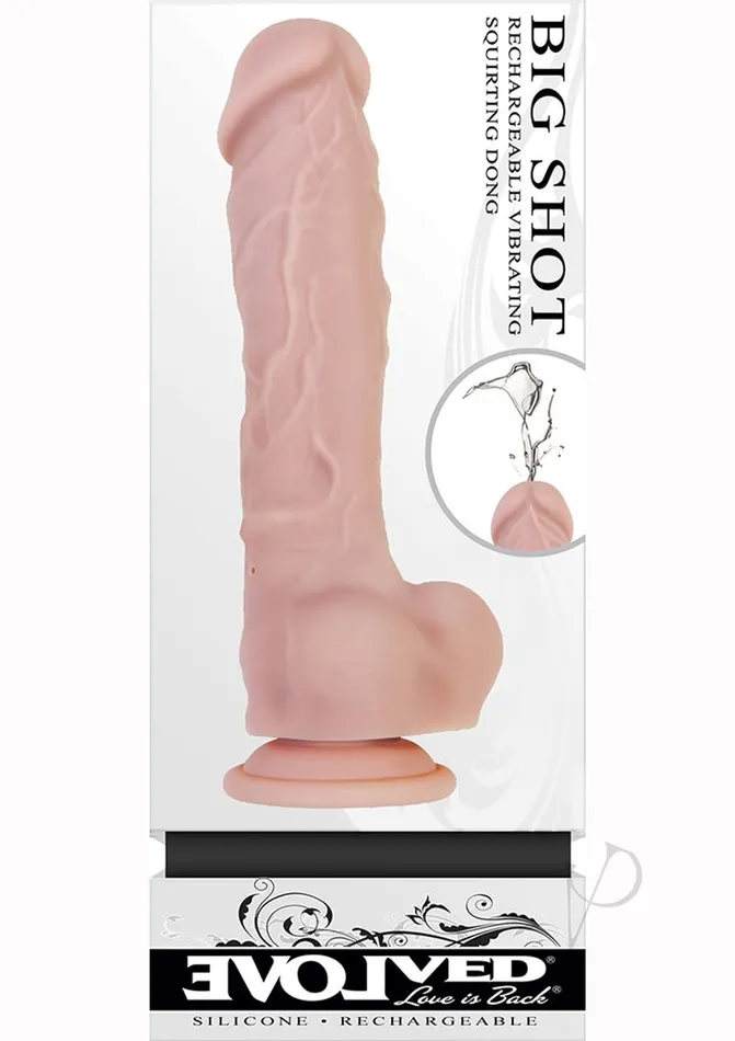 Female Sex Toys Evolved Big Shot Rechargeable Silicone Vibrating Squirting Dong with Balls 8in Vanilla Female Sex Toys Evolved Big Shot Rechargeable Silicone Vibrating Squirting Dong with Balls 8in Vanilla