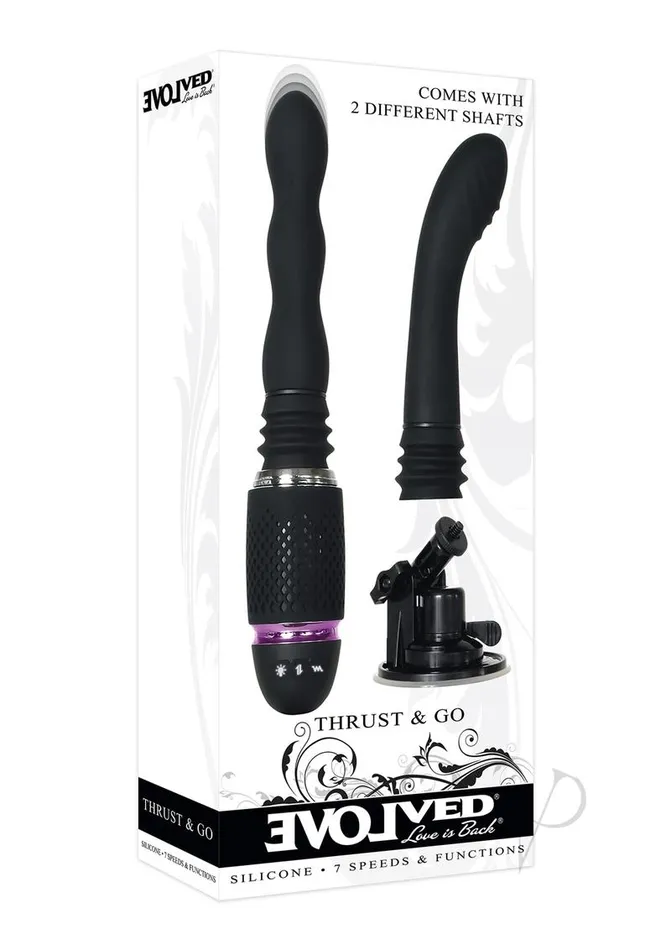 Female Sex Toys Evolved Thrust and Go Silicone Rechargeable Mini Vibrator Black Female Sex Toys Evolved Thrust and Go Silicone Rechargeable Mini Vibrator Black