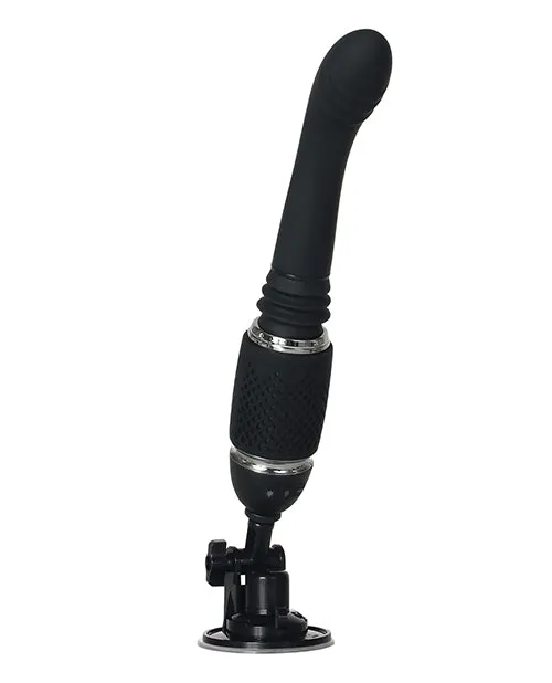 Female Sex Toys Evolved Thrust and Go Silicone Rechargeable Mini Vibrator Black