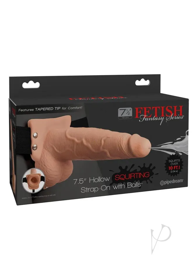 Female Sex Toys Fetish Fantasy Series Hollow Squirting StrapOn Dildo with Balls and Harness 75in Vanilla Fetish Fantasy Series Female Sex Toys Fetish Fantasy Series Hollow Squirting StrapOn Dildo with Balls and Harness 75in Vanilla Fetish Fantasy Series
