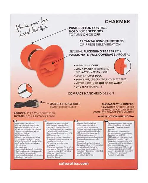 Female Sex Toys French Kiss French Kiss Charmer Silicone Clitoral Stimulator Red