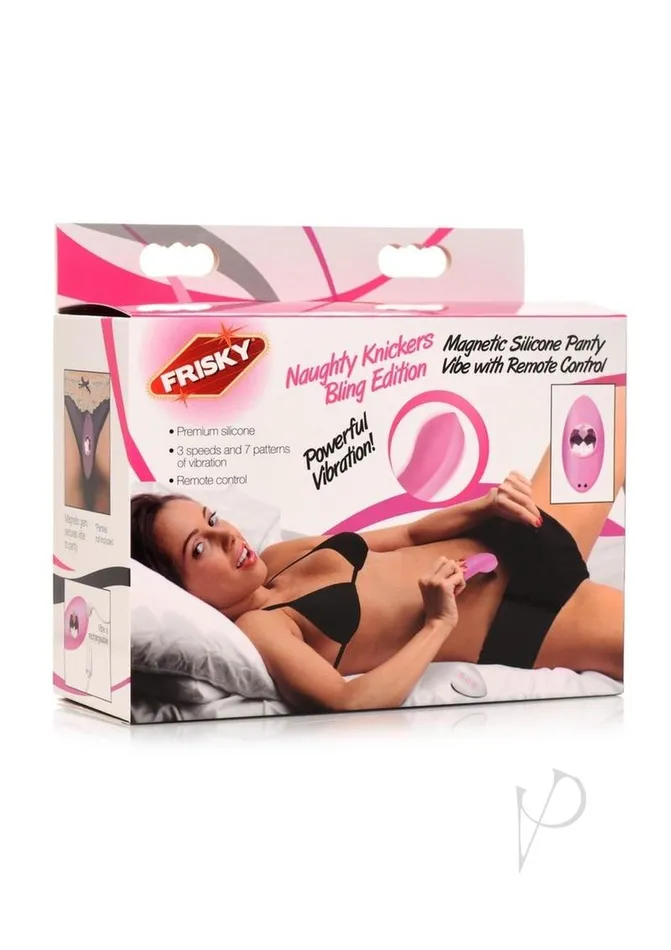 Female Sex Toys Frisky Frisky Naughty Knickers Bling Edition Silicone Panty Vibe with Remote Control Pink Female Sex Toys Frisky Frisky Naughty Knickers Bling Edition Silicone Panty Vibe with Remote Control Pink