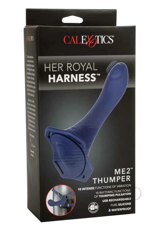 Female Sex Toys Her Royal Harness Her Royal Harness ME2 Thumper StrapOn with Silicone Rechargeable Dildo Blue Female Sex Toys Her Royal Harness Her Royal Harness ME2 Thumper StrapOn with Silicone Rechargeable Dildo Blue