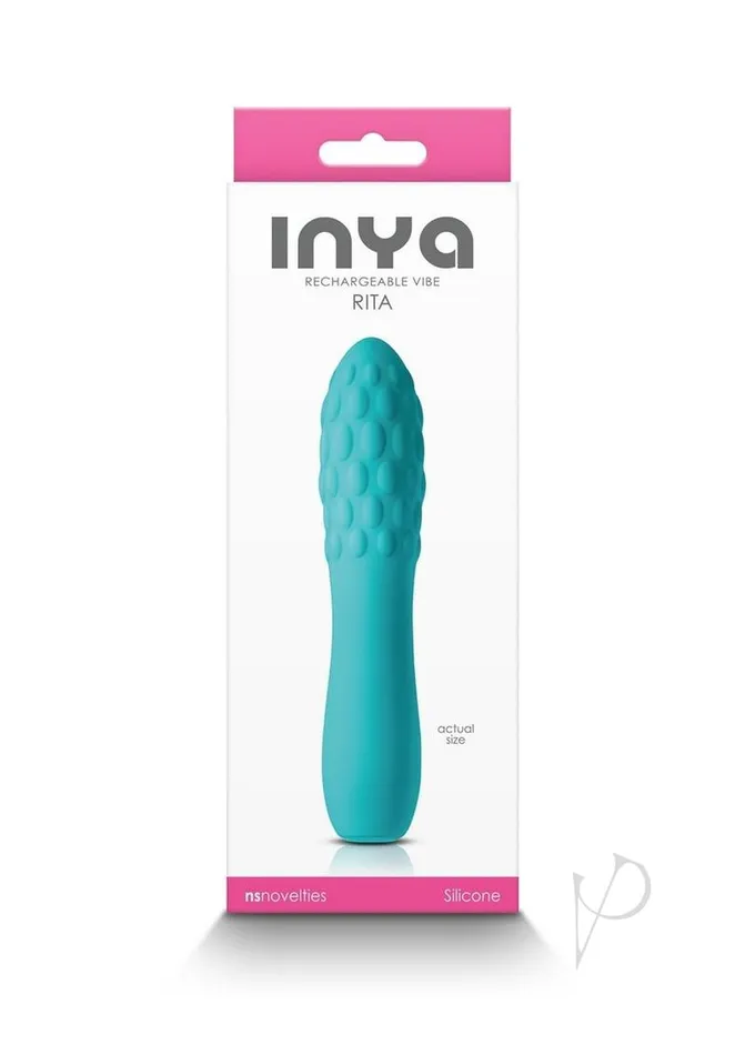 Female Sex Toys Inya Inya Rita Rechargeable Silicone Vibrator Teal