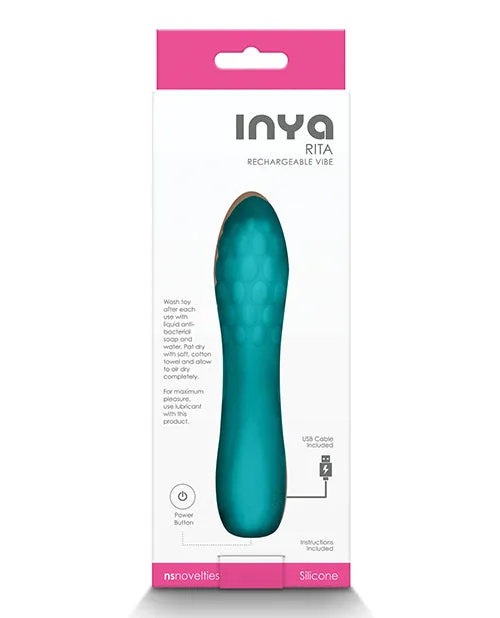 Female Sex Toys Inya Inya Rita Rechargeable Silicone Vibrator Teal Female Sex Toys Inya Inya Rita Rechargeable Silicone Vibrator Teal