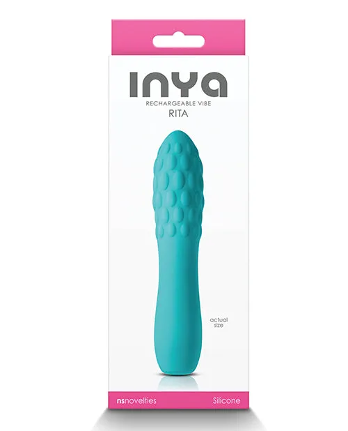 Female Sex Toys Inya Inya Rita Rechargeable Silicone Vibrator Teal Female Sex Toys Inya Inya Rita Rechargeable Silicone Vibrator Teal