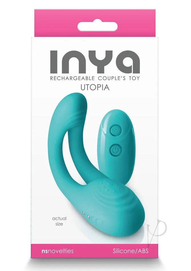Female Sex Toys Inya Inya Utopia Rechargeable Silicone Vibrator Teal