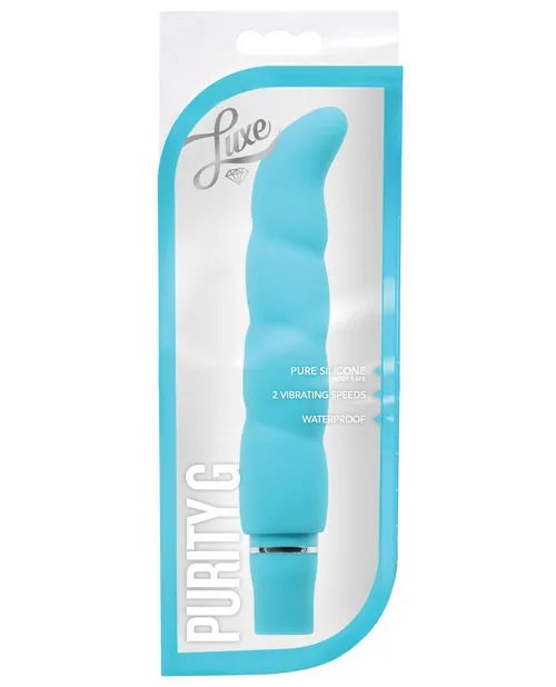 Female Sex Toys Luxe Luxe Purity G Silicone GSpot Vibrator Aqua Female Sex Toys Luxe Luxe Purity G Silicone GSpot Vibrator Aqua