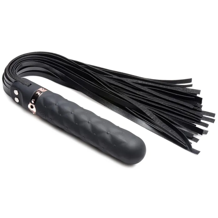 Female Sex Toys Master Series 9X Vibrating Silicone Dildo Flogger