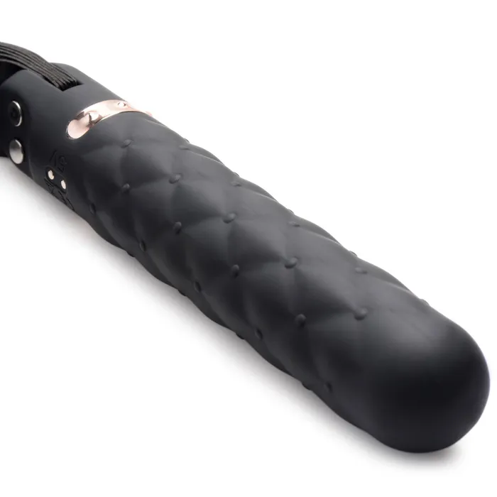 Female Sex Toys Master Series 9X Vibrating Silicone Dildo Flogger