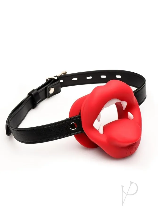 Female Sex Toys Master Series Master Series Vampire Vibrating Rechargeable Silicone Mouth Gag Red Female Sex Toys Master Series Master Series Vampire Vibrating Rechargeable Silicone Mouth Gag Red