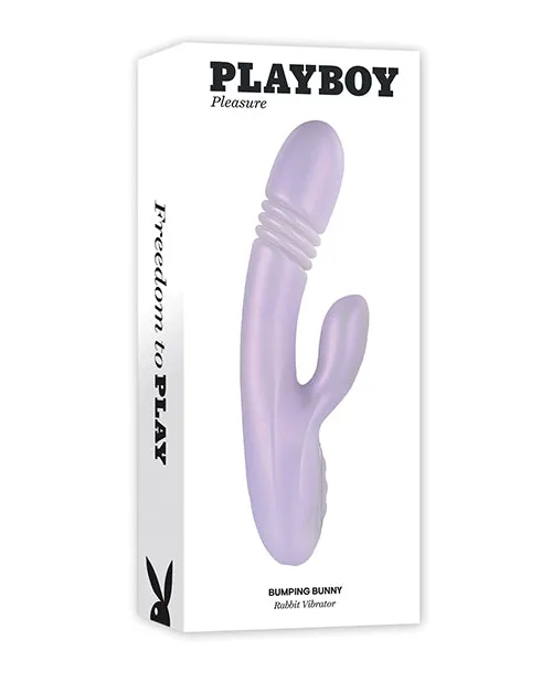 Female Sex Toys Playboy Playboy Bumping Bunny Rechargeable Silicone Rabbit Vibrator Pink