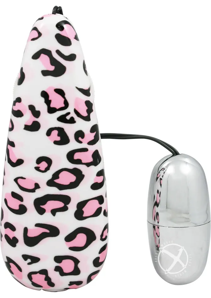 Female Sex Toys Primal Instinct Primal Instinct Bullet with Wired Remote Control Leopard Print Pink