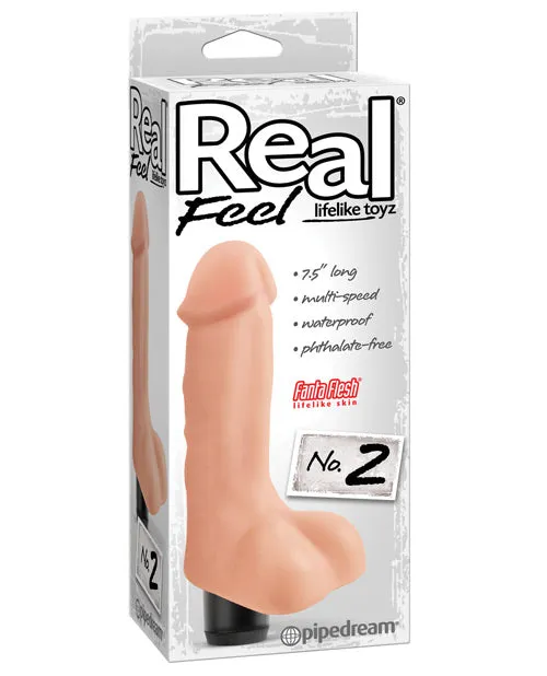 Female Sex Toys Real Feel Real Feel Lifelike Toyz No 2 Realistic Vibrating Dildo with Balls 8in Vanilla
