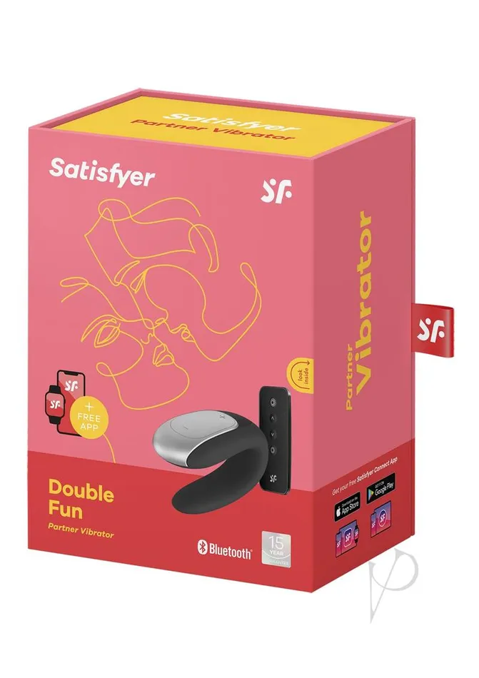 Female Sex Toys Satisfyer Satisfyer Double Fun Silicone Rechargeable Dual Vibrator with Remote Control Black Female Sex Toys Satisfyer Satisfyer Double Fun Silicone Rechargeable Dual Vibrator with Remote Control Black