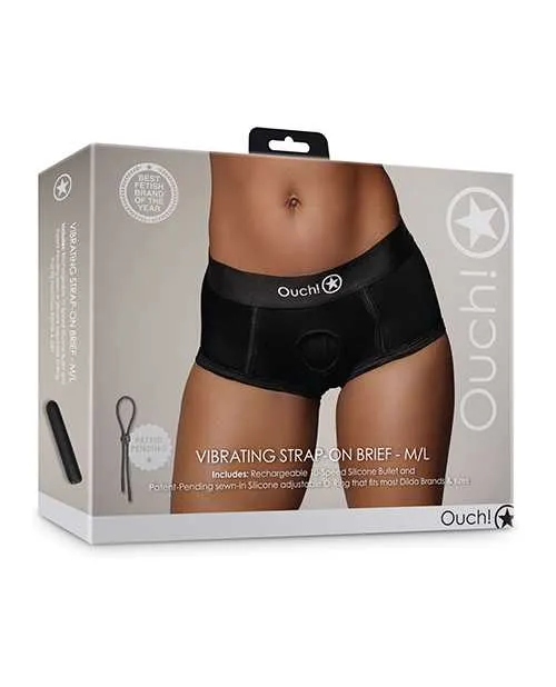 Female Sex Toys Shots Ouch Vibrating Strap On Brief Black ML Ouch Female Sex Toys Shots Ouch Vibrating Strap On Brief Black ML Ouch