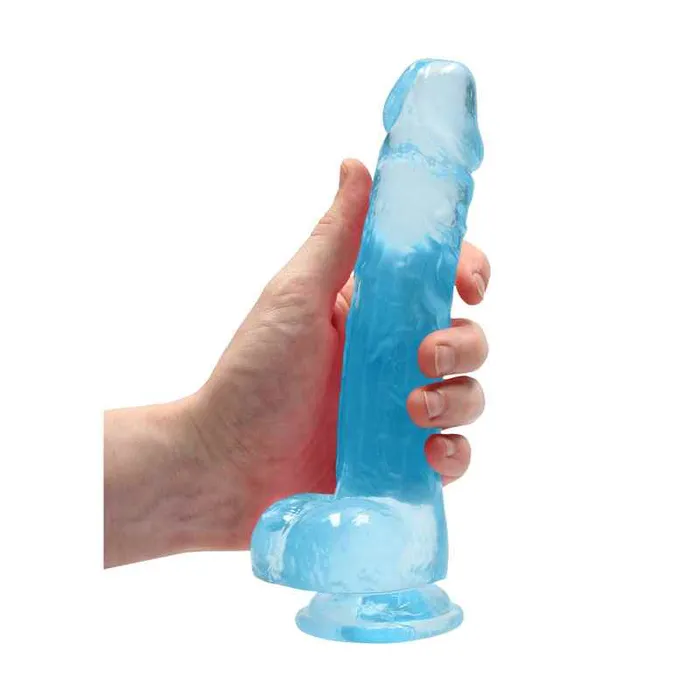 Female Sex Toys Shots Toys REALROCK 8 Inch Realistic Dildo With Balls