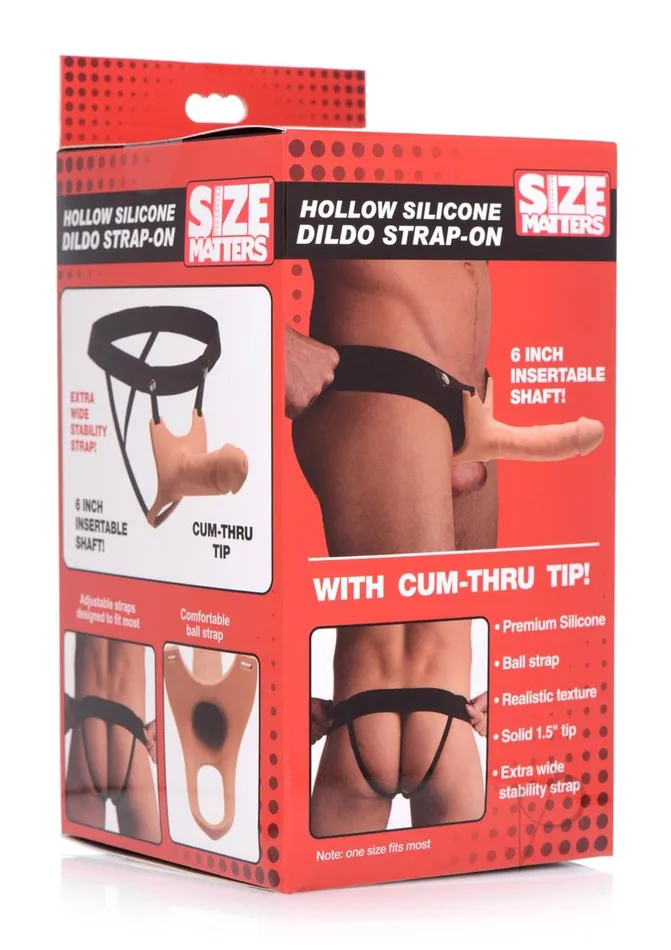 Female Sex Toys Size Matters Hollow Silicone Dildo StrapOn Vanilla Size Matters Female Sex Toys Size Matters Hollow Silicone Dildo StrapOn Vanilla Size Matters