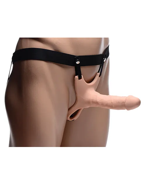 Female Sex Toys Size Matters Hollow Silicone Dildo StrapOn Vanilla Size Matters